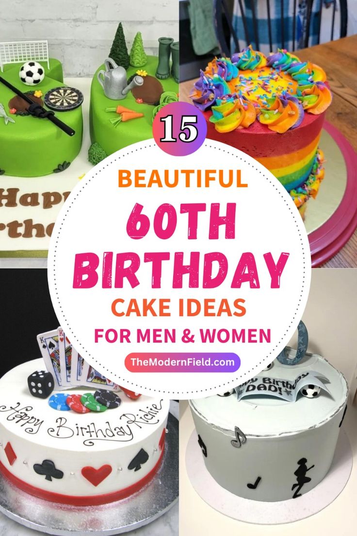 60th birthday cake ideas for men & women